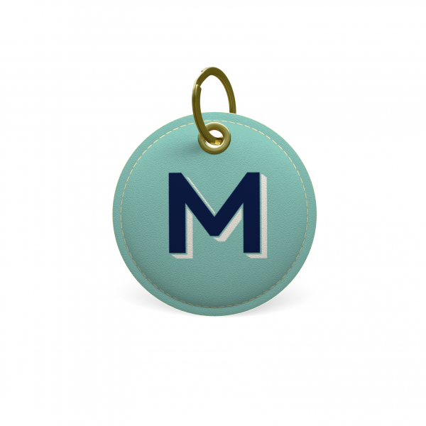 Personalised Key Ring- Mint and Navy