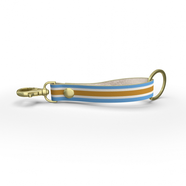 Personalised Key Strap- Mustard and Blue