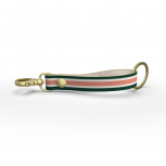 Personalised Key Strap- Green and Coral