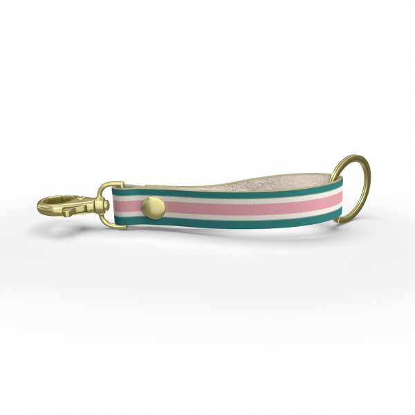 Personalised Key Strap- Teal and Pink