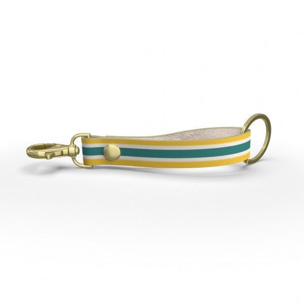 Personalised Key Strap- Teal and Yellow
