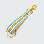 Personalised Key Strap- Mustard and Blue