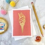 Ice cream Gold Hand Stamped Box Set 