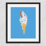 Mr Whippy Ice Cream Art Print